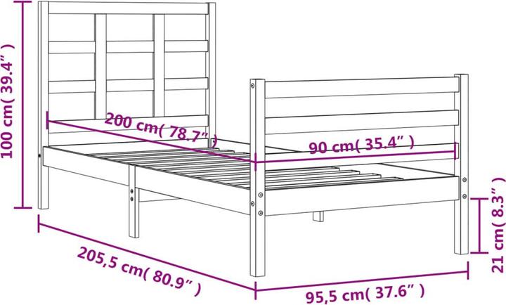 Actual product image VidaXL Lauryn (90 x 200 cm)