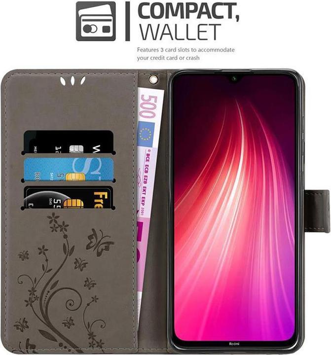 Actual product image Cadorabo Flower Book Cover (Xiaomi Redmi Note 8, Xiaomi Redmi Note 8 2021)