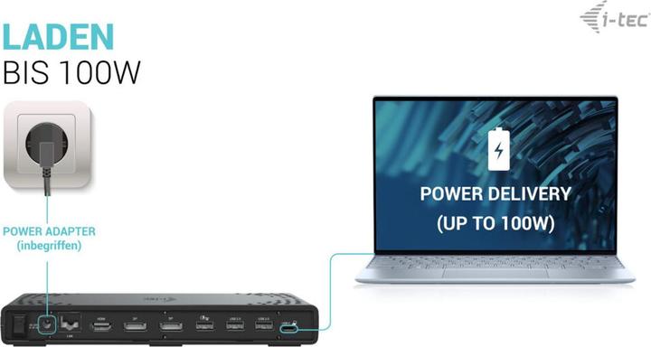 Produktbild i-tec Triple Display Docking Station Gen 2 (USB-C, 13 Ports)