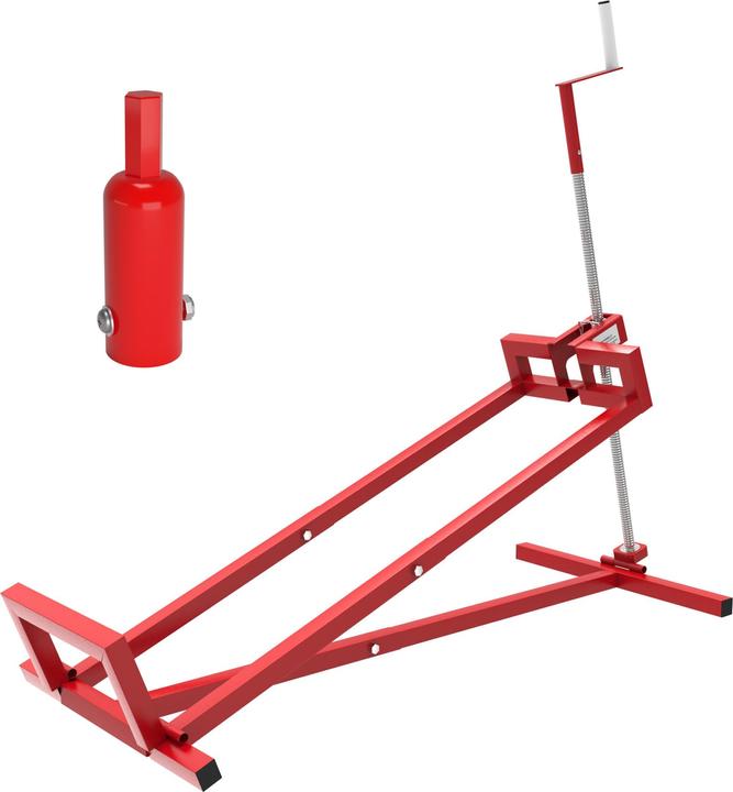 Actual product image Wiltec Lifting Device for Ride-on Mowers max 250kg incl. Adaptor, Lifter for Lawn Tractors, 35° Inclination (Lawn tractor, Garden machinery attachment)