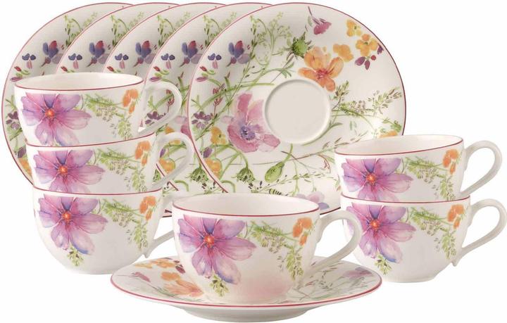 Produktbild Villeroy & Boch Mariefleur Basic Frühstückstassen mit Untertassen (290 ml, 6 x)