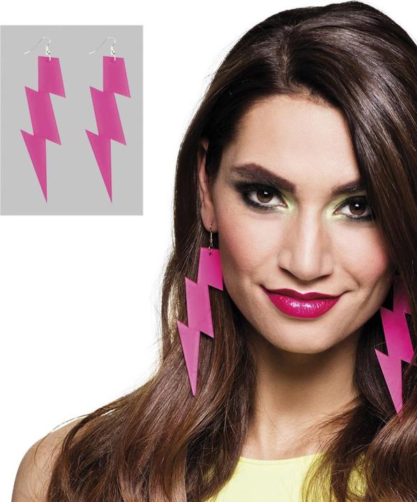 Boland Ohrringe Flash:80er Jahre Disco Accessoires (One Size)