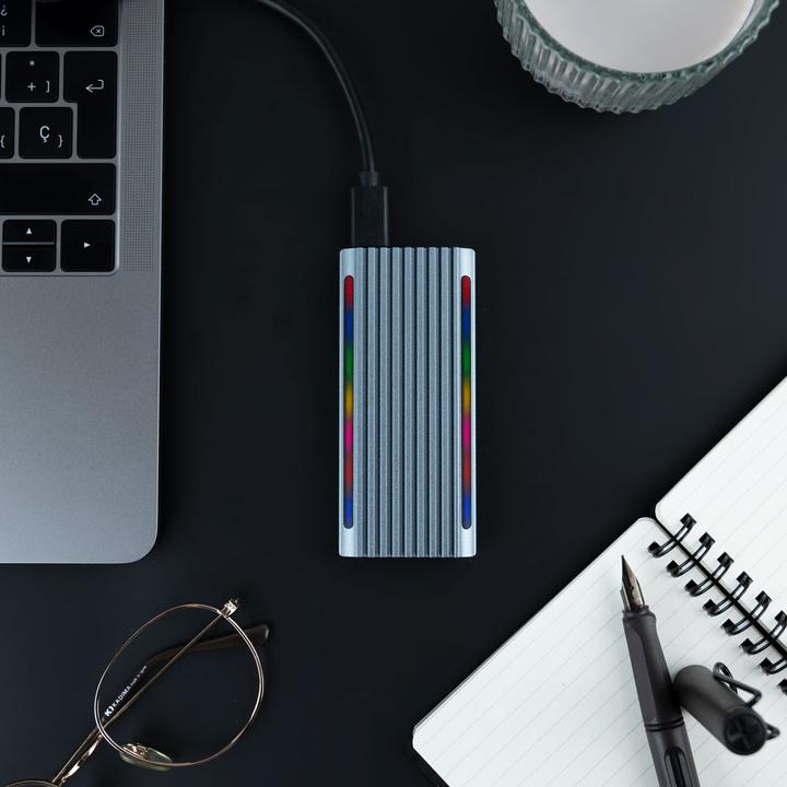 Image du produit Tooq Technology CAJA EXTERNA TQE-2221G NGFF/NVMe "SHINOBI" USB-A RGB GRIS (M.2 2280)