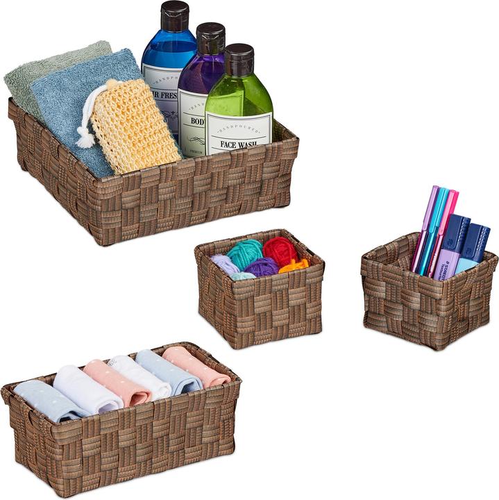 Actual product image Relaxdays 4x storage basket (1 x, 23.5 x 23.5 x 8.5 cm)