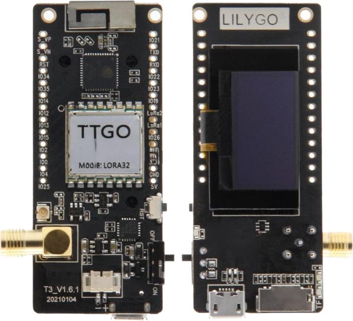 Actual product image Lilygo TTGO LoRa32 433MHz 0.96 inch OLED display with LoRa, Bluetooth and Wi-Fi
