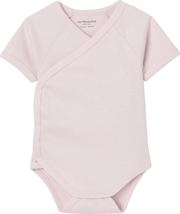 Actual product image Vertbaudet Bio-Kollektion: 5er-Pack Baby Wickelbodys mit kurzen Ärmeln (68)