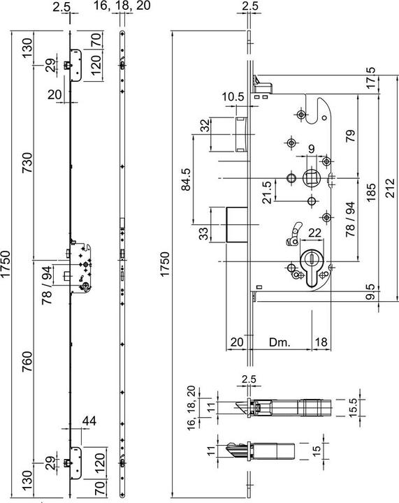 Produktbild G-U Sicherheits-Einsteckverschlüsse GU-SECURY-N-Automatic SV (Profilzylinder)