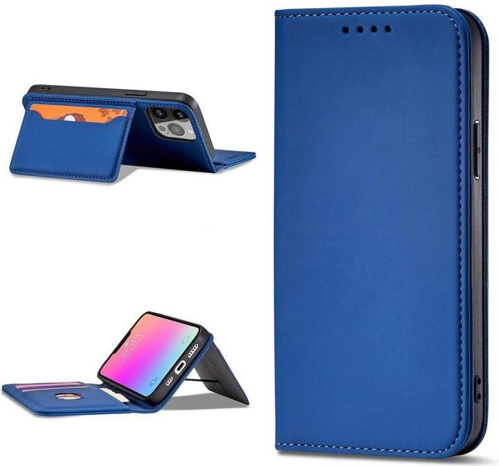 Produktbild Hurtel Magnet Card Case for iPhone 13 Pro cover card wallet card stand blue (Apple iPhone 13 Pro)