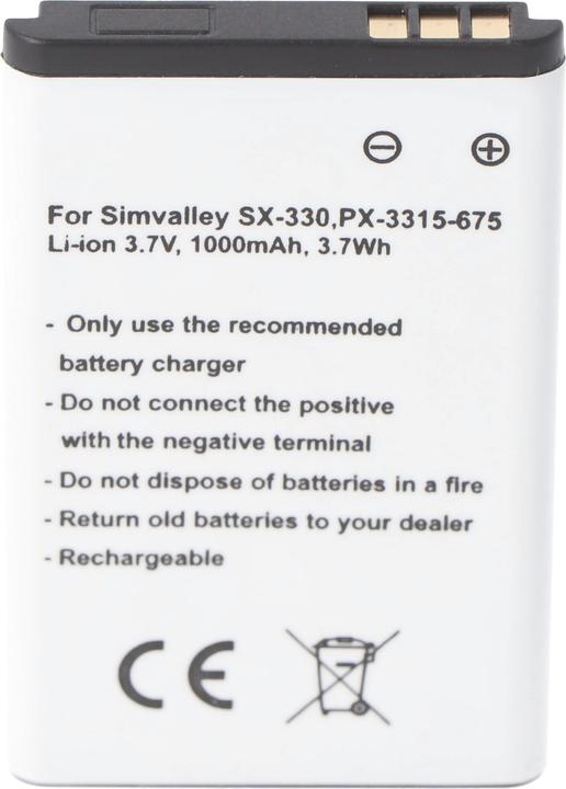 Immagine prodotto AccuCell Akku Simvalley SX-330, PX-3315-675
