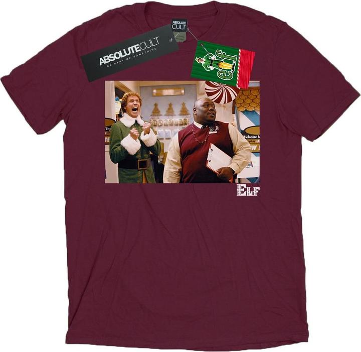 Actual product image Elf Womens/Ladies Christmas Store Cheer Cotton Boyfriend T-Shirt (XXL)