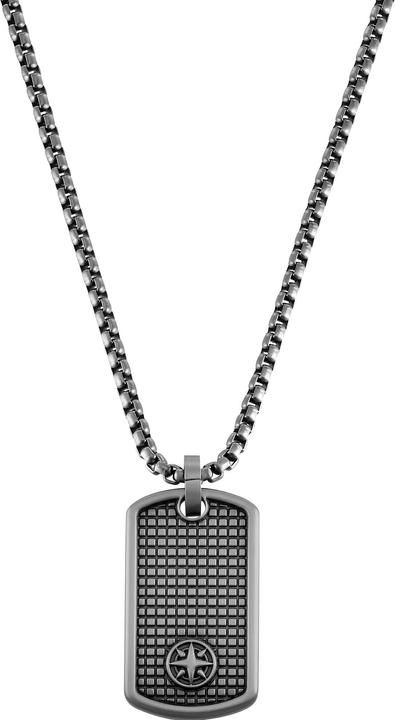 Immagine prodotto S.Oliver Collana da uomo, bussola in acciaio inox (Acciaio inossidabile, 55 cm)