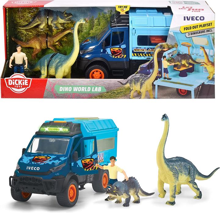 Actual product image Dickie Dino World Lab Truck playset
