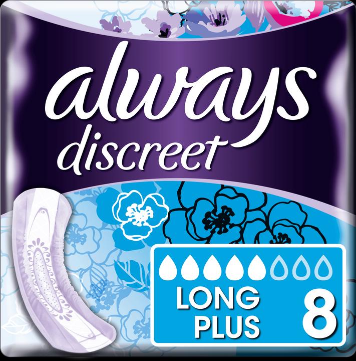 Actual product image Always Discreet Incontinence Pads Plus Long Plus (8 x, Large)