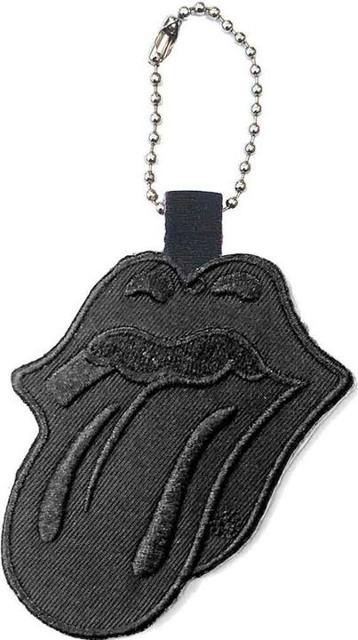 The Rolling Stones Rolling Stones Classic Tongue Black Plastic Key Chain, Multi-colored, One size