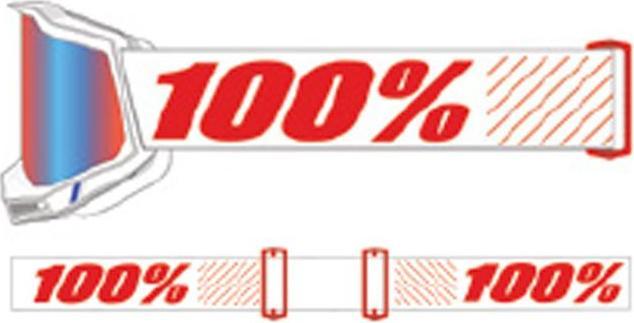 Image du produit 100% Goggle Accuri 2 Pure - Mirror red-blue Lens (Blanc, Bleu, Miroir Rouge)