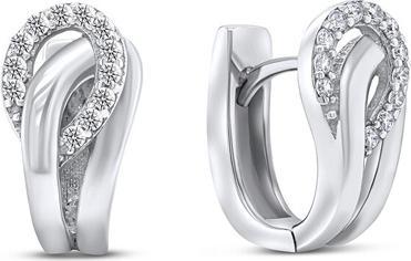 Produktbild Brilio Silver - Stylish silver earrings with zircons EA276W