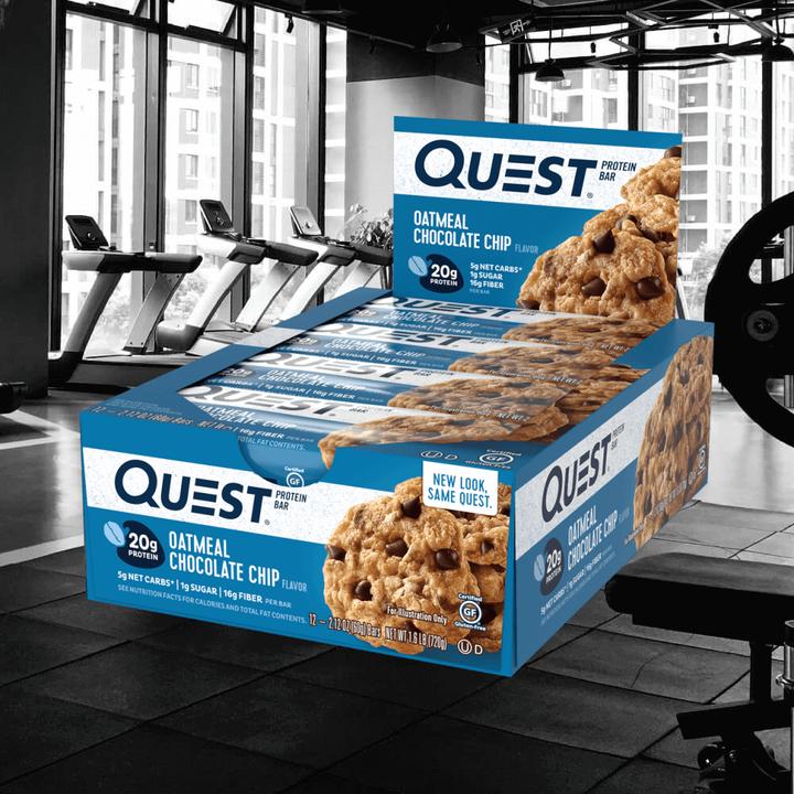 Actual product image Quest Nutrition Bar (12 x 60g) (Oatmeal Chocolate Chip, 12 pcs., 720 g)
