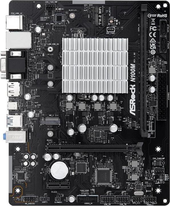 Produktbild AsRock N100M (NA (integrated CPU), mATX)