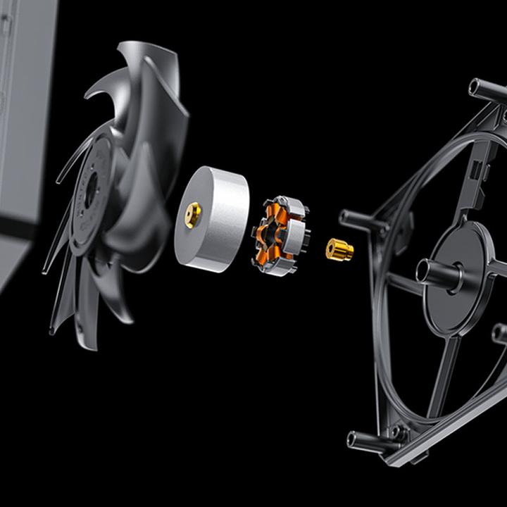 Produktbild Montech Metal120 PWM Lüfter - 120 mm, schwarz (120 mm, 1 x)