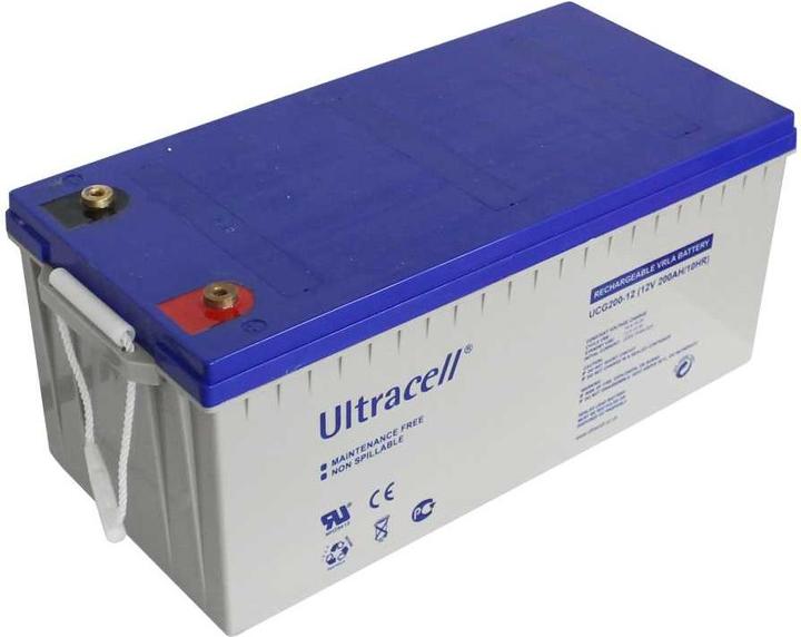 Actual product image Ultracell UCG200-12 12V 200Ah zyklenfest Bleiakku AGM Blei Gel Akku (12 V, 200 Ah)