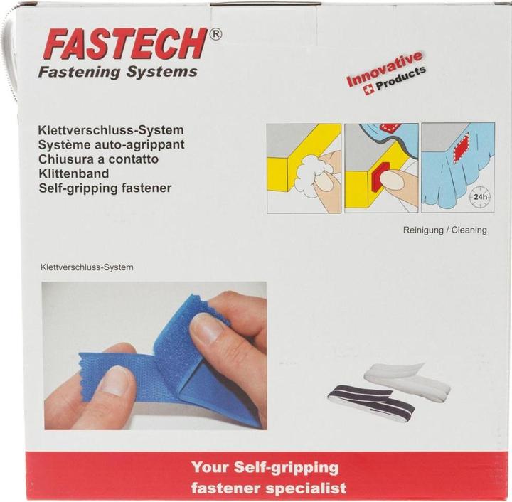Image du produit Fastech Boîte 25m de bande velcro 20mm, noir (20 mm)