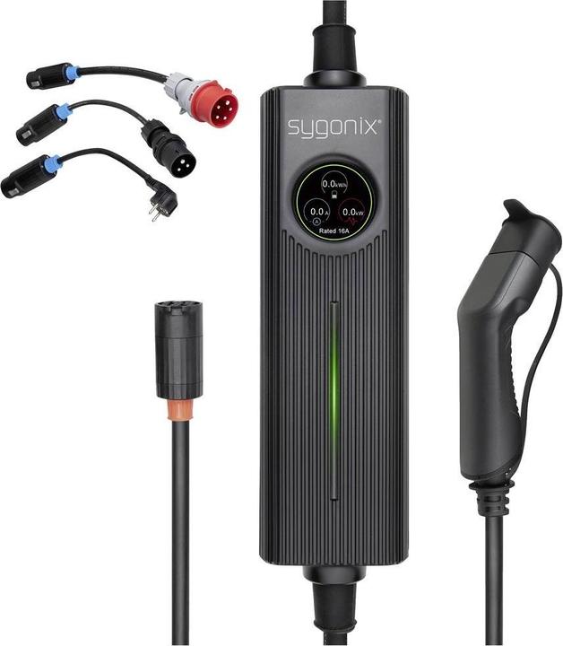 Produktbild Sygonix Mobile Ladestation Typ 2 Mode 2 16A Anzahl Anschlüsse 1 11kW (Typ 2, 11 kW, 16 A, Typ 2)