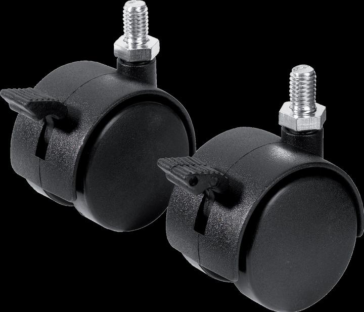 Image du produit Franken Jeu de roulettes pour système de cloisons ECO, noir en plastique, blocables