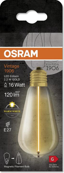 Productafbeelding Ledvance LED-lamp (E27, 2.20 W, 120 lm, 4 x, G)