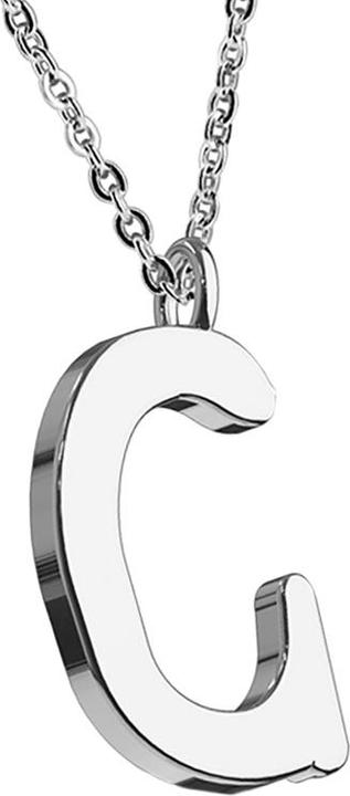Star Piercing Kette silber Anhänger Buchstabe C (ohne Messing, Chirurgenstahl 316L)