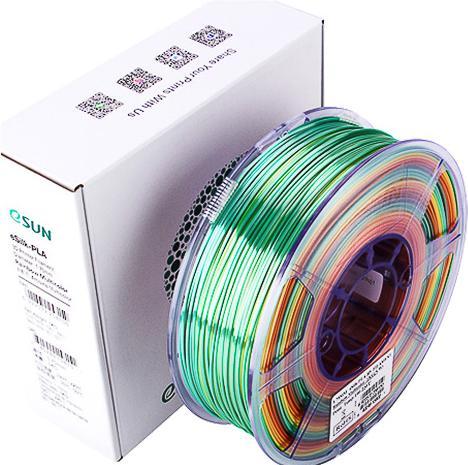 Produktbild eSUN Filament PLA Silk Regenbogen 1.75mm 1000g (PLA, 1.75 mm, 1000 g, Mehrfarbig)