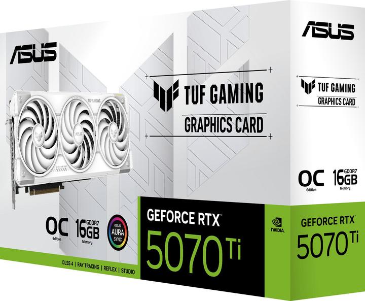 Image du produit ASUS TUF Gaming GeForce RTX 5070 Ti OC White (16 Go)