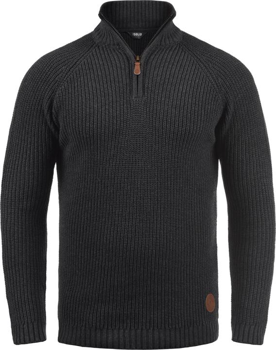 Actual product image Solid Xenox Men's Jumper Chunky Knit Pullover Troyer Made Of 100% Cotton (XL)