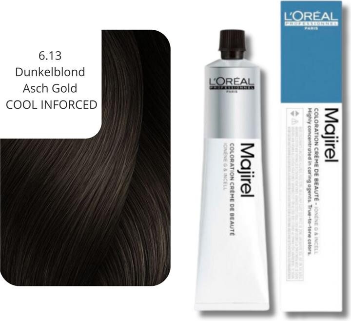 Image du produit L'Oréal Professionnel Majirel (6,13 Blond foncé Cendré Or RC,6.13 Blond foncé Cendré Or COOL INFORCED)