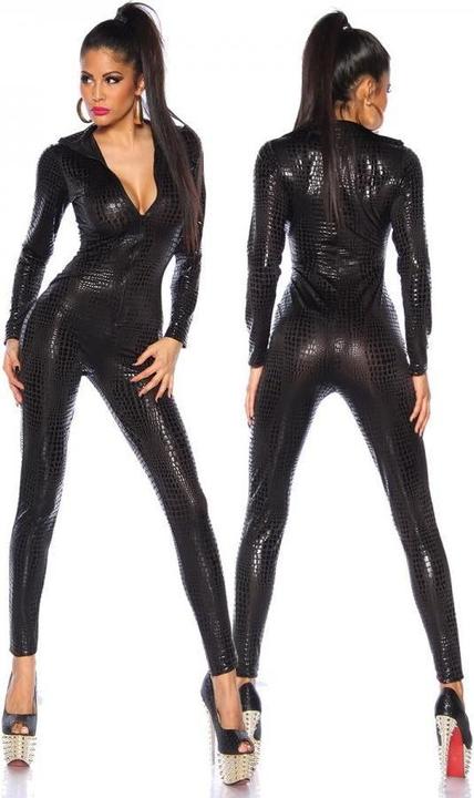 Actual product image Saresia Wetlook jumpsuit with cut-outs (L)