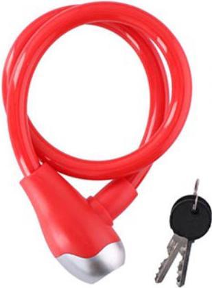 Actual product image Dunlop - Spiral-Fahrradschloss mit Schlüssel 65 cm (Rot)