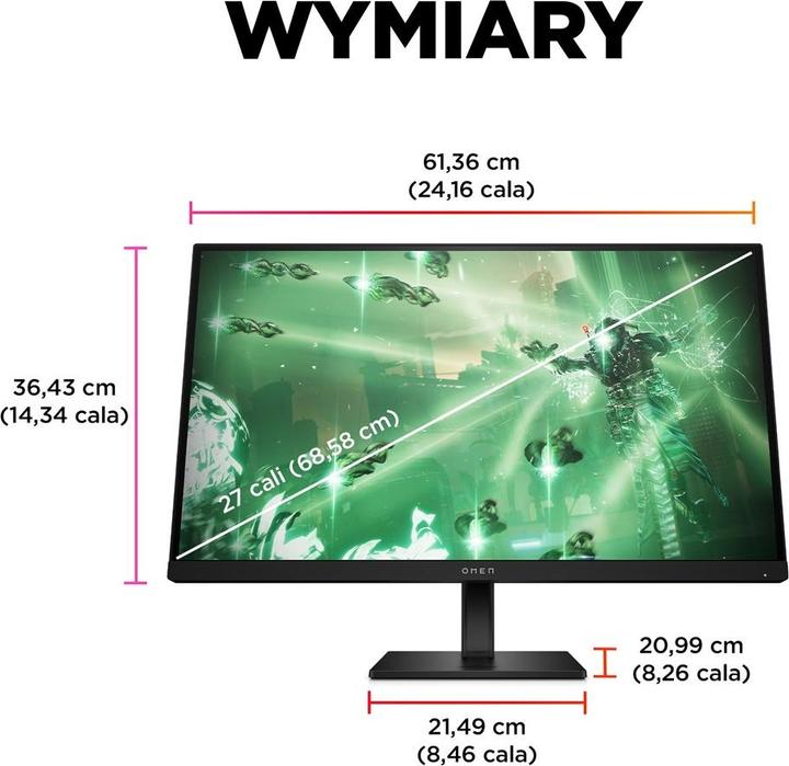 Actual product image HP Omen 27q (2560 x 1440 pixels, 27")