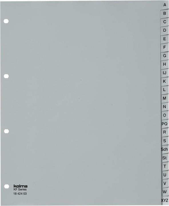 Kolma Indice A4 XL forte A-Z 24 pezzi grigio
