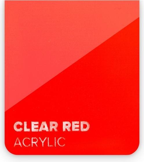 Produktbild flux Acrylglasplatte - Beamo - Clear Red (21 cm, 30 cm)