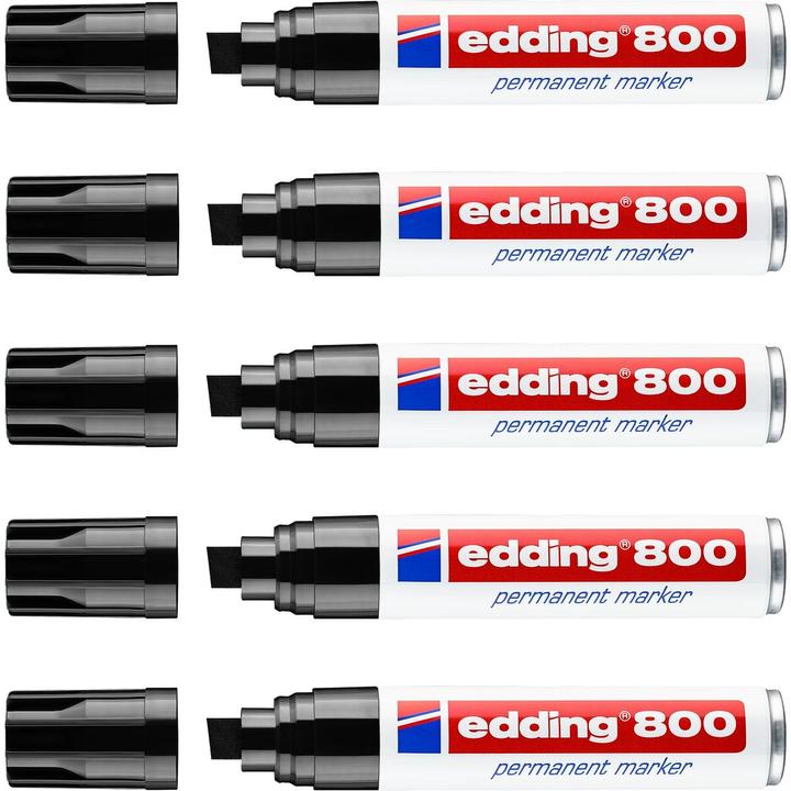 Actual product image Edding Permanent marker 800 (Black, 12 mm, 5 x)