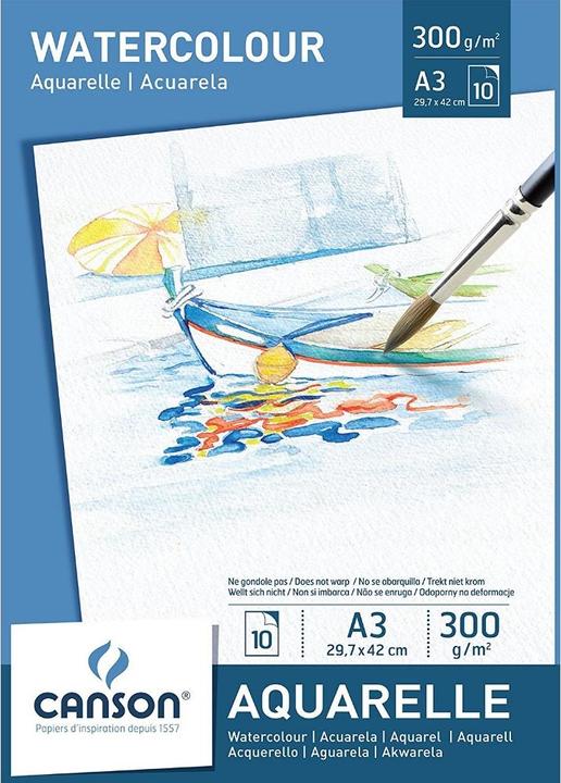 Canson Aquarellblock (A3, Blanko)