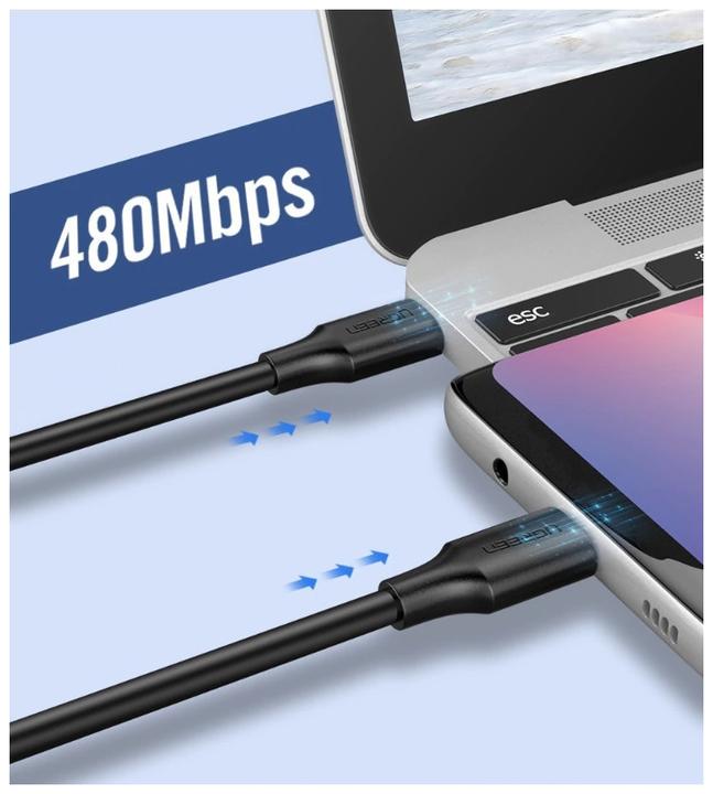 Image du produit Ugreen USB-C Power Delivery QC 3.0 20V 3A 60W (1 m, USB 2.0)
