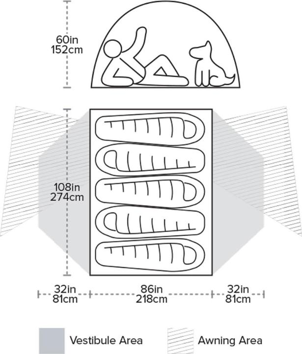 Actual product image Big Agnes Copper Spur HV UL5 (Dome tent, 3.32 kg, 5 persons)