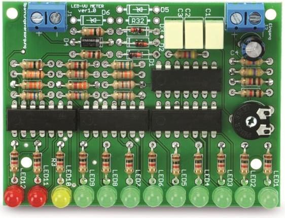 Actual product image Pollin Electronic LED VU meter kit