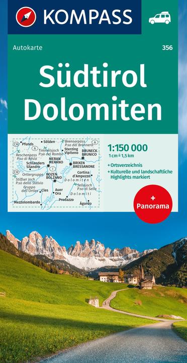 Image du produit Carte routière Tyrol du Sud, Dolomites 1:150.000