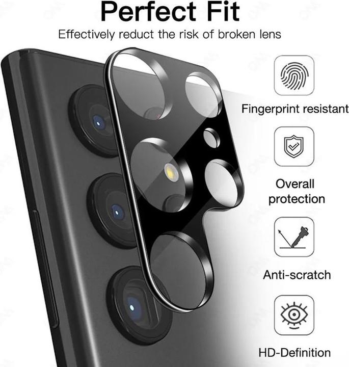 Actual product image RPD Samsung Galaxy S25 - Tempered Glass / Panzerglas Rückkamera - vollflächig schwarz (1 Piece, Samsung Galaxy S25)