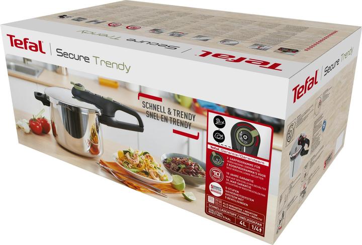 Produktbild Tefal Secure Trendy Schnellkochtopf (25 cm, Dampfkochtopf, Edelstahl)
