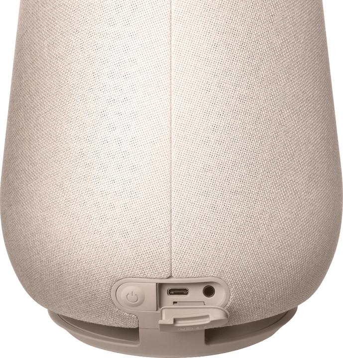 Image du produit LG XBOOM 360 XO3, Enceinte omnidirectionnelle 50W, éclairage, IP54, Bluetooth 5.1, Beige (24 h)