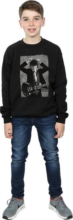 Produktbild AC/DC Angus Young Distressed Photo Sweatshirt Jungen (140, 146)