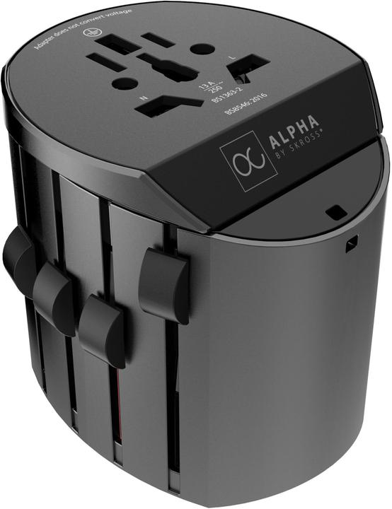 Actual product image Skross Alpha World travel adapter incl. hard case
