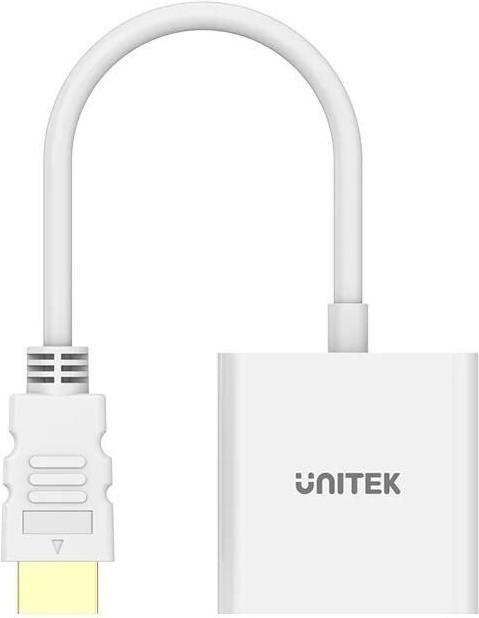 Actual product image Unitek Adapter HDMI - VGA Fullhd 60hz Biały M/F (VGA, HDMI, 1.55 cm)